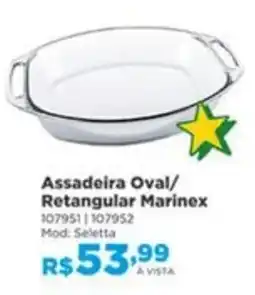 Lojas Solar Assadeira oval/ retangular marinex oferta