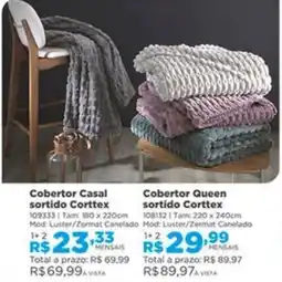 Lojas Solar Cobertor casal sortido corttex oferta
