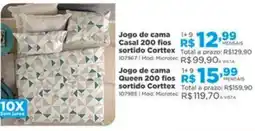 Lojas Solar Jogo de cama Casal 200 fios sortido Corttex oferta