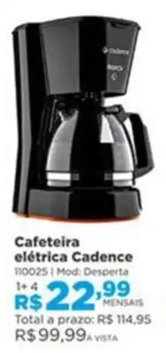 Lojas Solar Cafeteira elétrica Cadence oferta