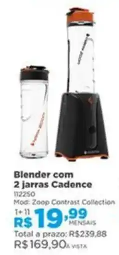 Lojas Solar Blender com 2 jarras Cadence oferta