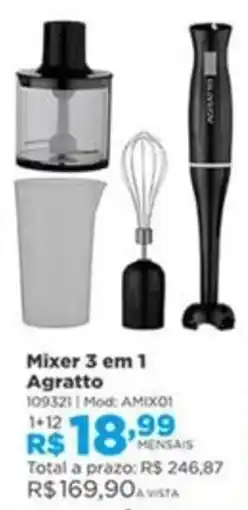 Lojas Solar Mixer 3 em 1 Agratto oferta