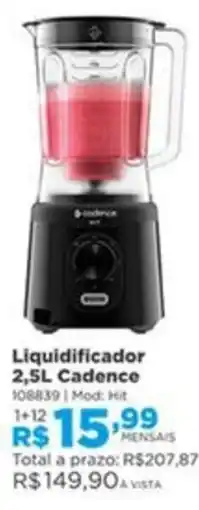 Lojas Solar Liquidificador Cadence oferta