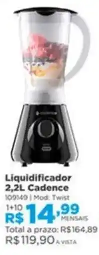 Lojas Solar Liquidificador 2,2L Cadence oferta