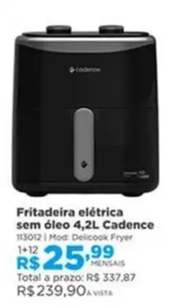Lojas Solar Fritadeira elétrica sem óleo Cadence oferta