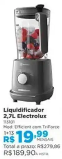 Lojas Solar Liquidificador Electrolux oferta