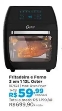 Lojas Solar Fritadeira e Forno 3 em 1 12L Oster oferta