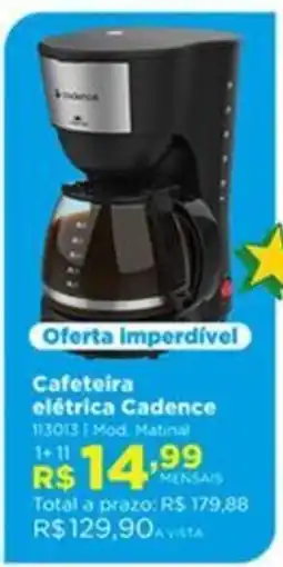 Lojas Solar Cafeteira elétrica Cadence oferta