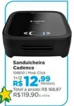 Lojas Solar Sanduicheira Cadence oferta