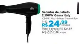 Lojas Solar Secador de cabelo 2.100W Gama Italy oferta