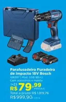 Lojas Solar Parafusadeira Furadeira de impacto 18V Bosch oferta