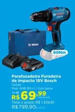 Lojas Solar Parafusadeira Furadeira de impacto 18V Bosch oferta