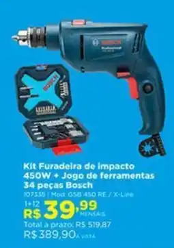 Lojas Solar Kit Furadeira de impacto + Jogo de ferramentas oferta