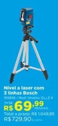Lojas Solar Nível a laser com 3 linhas Bosch oferta