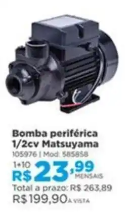 Lojas Solar Bomba periférica 1/2cv Matsuyama oferta