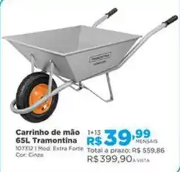 Lojas Solar Carrinho de mão Tramontina oferta