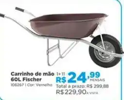 Lojas Solar Carrinho de mão 60L Fischer oferta