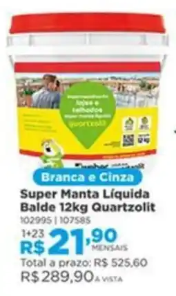 Lojas Solar Super Manta Líquida Branca e Cinza oferta
