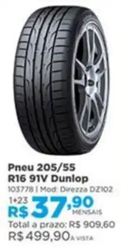 Lojas Solar Pneu 205/55 R16 91V Dunlop oferta