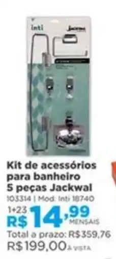 Lojas Solar Kit de acessórios para banheiro 5 peças Jackwal oferta