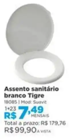Lojas Solar Assento sanitário branco Tigre oferta