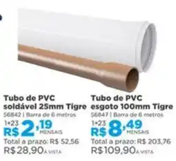 Lojas Solar Tubo de pvc soldável 25mm tigre oferta