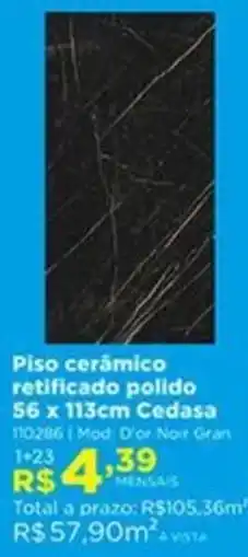 Lojas Solar Piso cerâmico retificado polido oferta