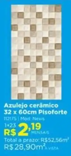 Lojas Solar Azulejo cerâmico Piso Forte oferta