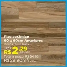 Lojas Solar Piso cerâmico 60 x 60cm Angelgres oferta