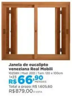 Lojas Solar Janela de eucalipto veneziana real mobili oferta