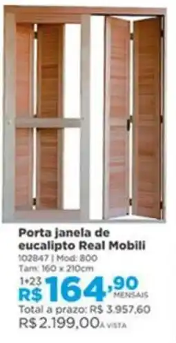 Lojas Solar Porta janela de eucalipto oferta