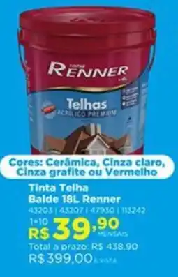 Lojas Solar Tinta Telha oferta