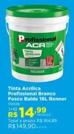 Lojas Solar Tinta acrílica profissional branca fosco oferta