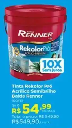 Lojas Solar Tinta rekolor pró acrílico semibrilho oferta