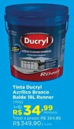 Lojas Solar Tinta Ducryl Acrílico Branco oferta
