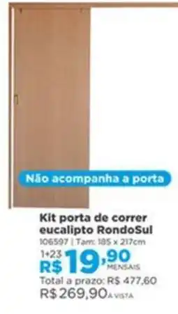 Lojas Solar Kit porta de correr eucalipto rondosul oferta