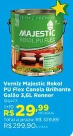 Lojas Solar Verniz majestic rekol pu flex canela brilhante oferta
