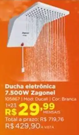 Lojas Solar Ducha eletrônica Zagone oferta