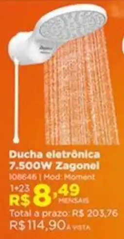 Lojas Solar Ducha eletrônica 7.500W Zagone oferta