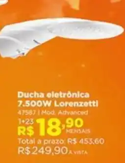 Lojas Solar Ducha eletrônica 7.500w lorenzetti oferta