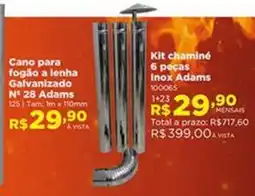 Lojas Solar Cano para fogão a lenha Galvanizado oferta