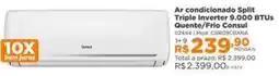 Lojas Solar Ar condicionado Split Triple Inverter 9.000 BTUs Quente/Frio Consul oferta