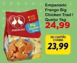 Chama Supermercados Empanado Frango Big Chicken Trad / Queijo 1kg oferta