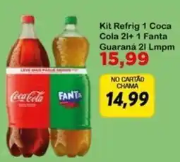 Chama Supermercados Kit Refrig 1 Coca Cola 2l+ 1 Fanta Guaraná 2l Lmpm oferta