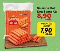 Chama Supermercados Salsicha Hot Dog Seara oferta