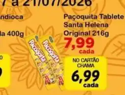 Chama Supermercados Paçoquita Tablete Santa Helena Original oferta