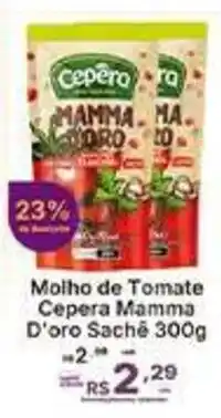 Super Lagoa Molho de Tomate Cepera Mamma D'oro Sache oferta