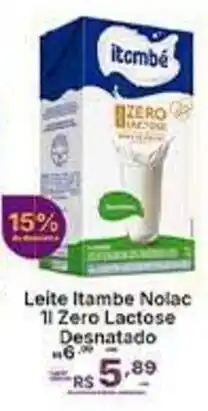 Super Lagoa Leite Itambe Nolac 1l Zero Lactose Desnatado oferta