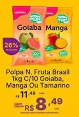 Super Lagoa Polpa N. Fruta Brasil oferta