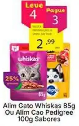 Super Lagoa Alim Gato Whiskas Ou Alim Cao Pedigree Sabores oferta